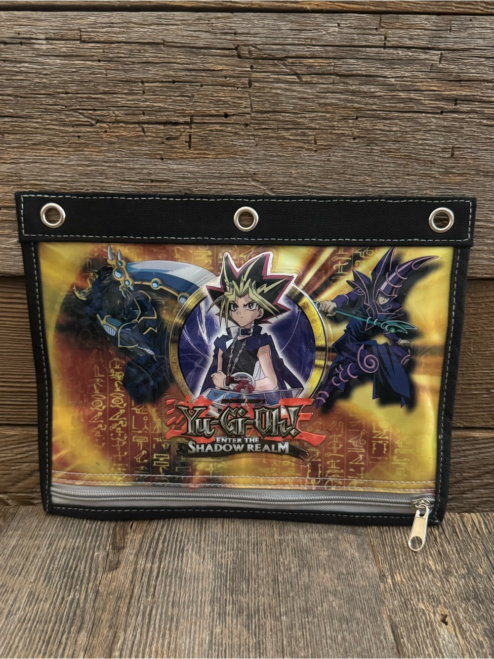 Vintage 1996 Yu-Gi-Oh! "Enter The Shadow Realm" zippered pencil pouch
